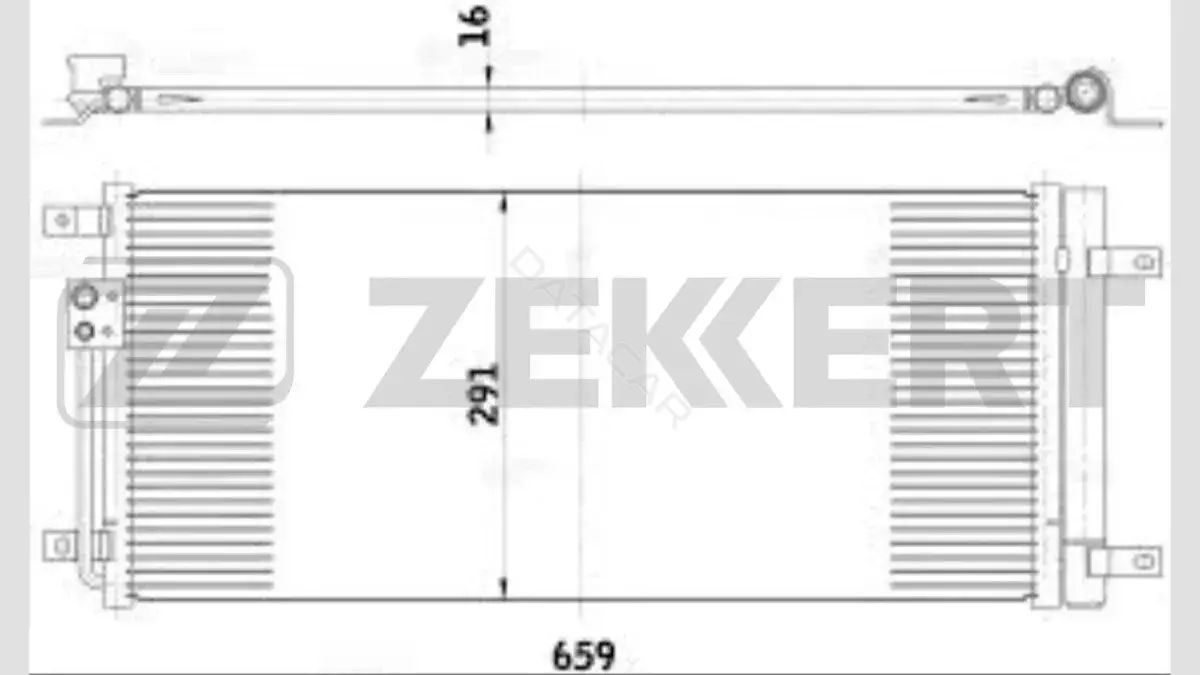 Радиатор кондиционера ZEKKERT MK-3204