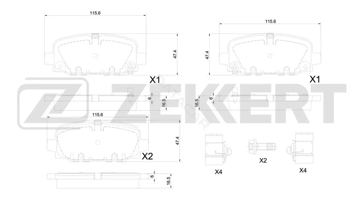 Тормозные колодки ZEKKERT BS-1354