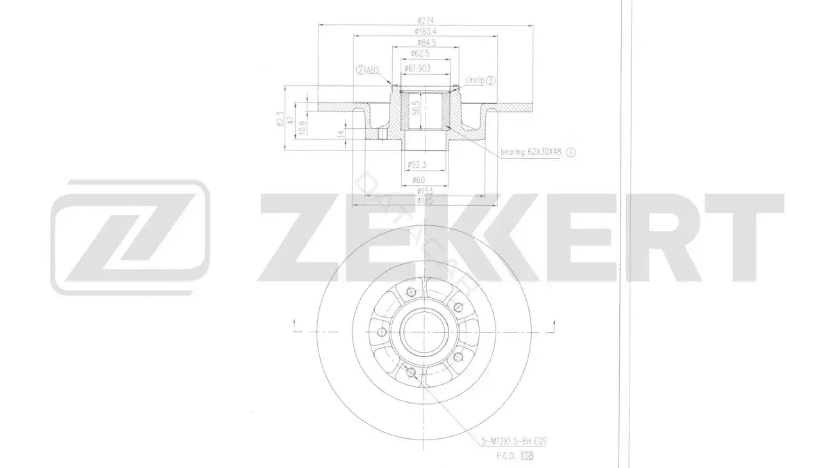 Тормозные диски ZEKKERT BS-6657