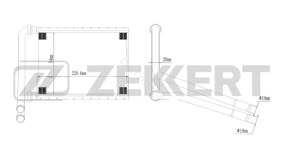 Радиатор печки ZEKKERT MK-5142