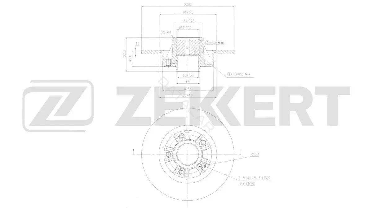 Тормозные диски ZEKKERT BS-6656