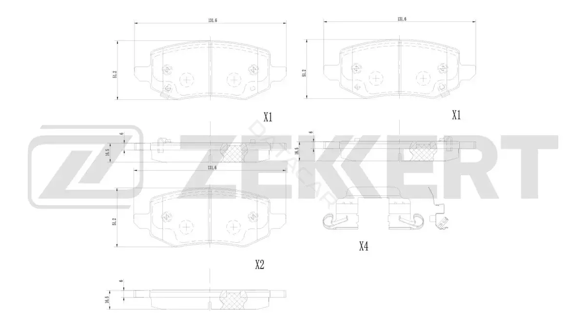 Тормозные колодки ZEKKERT BS-1423