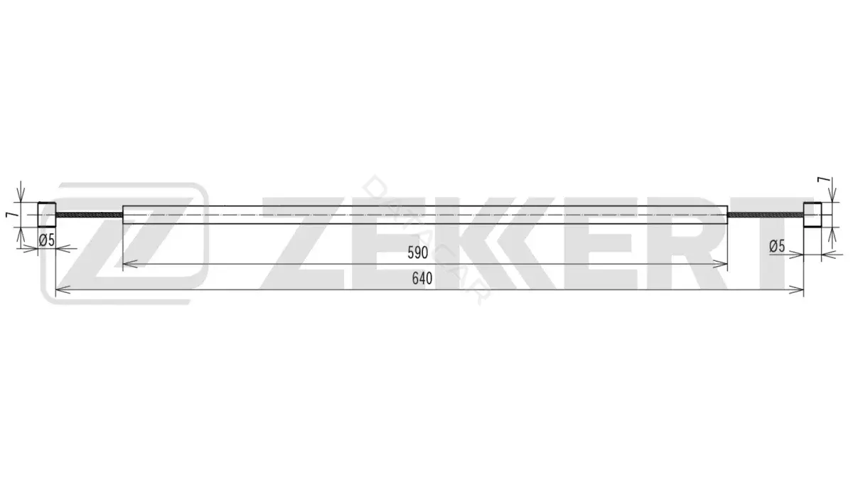 Трос капота ZEKKERT BZ-1907