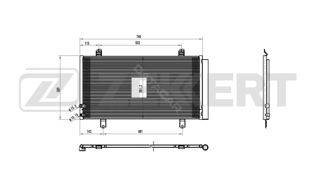 Радиатор кондиционера ZEKKERT MK-3070