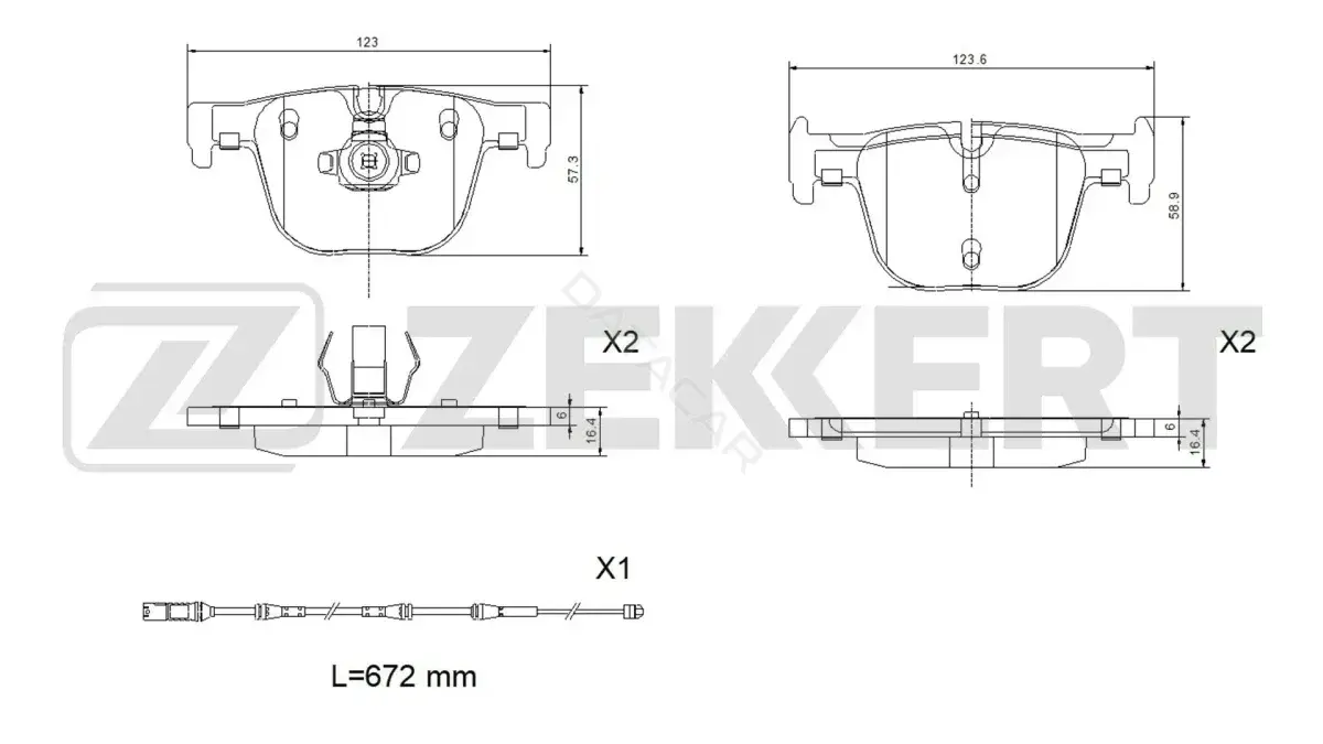 Тормозные колодки ZEKKERT BS-1437
