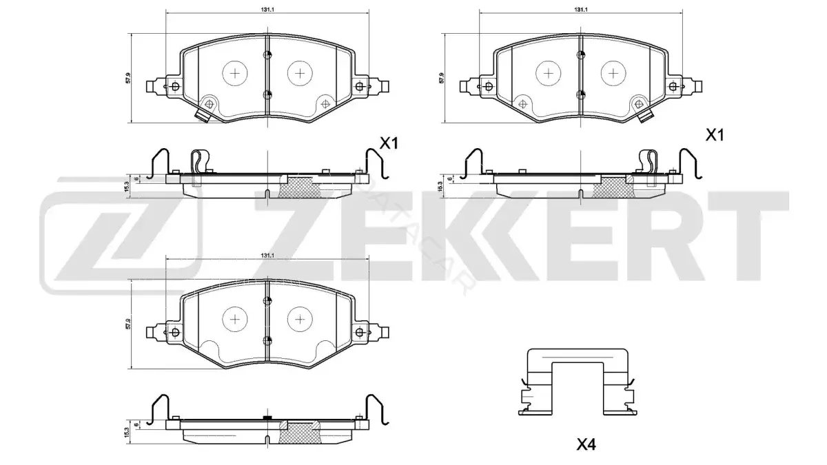 Тормозные колодки ZEKKERT BS-1438