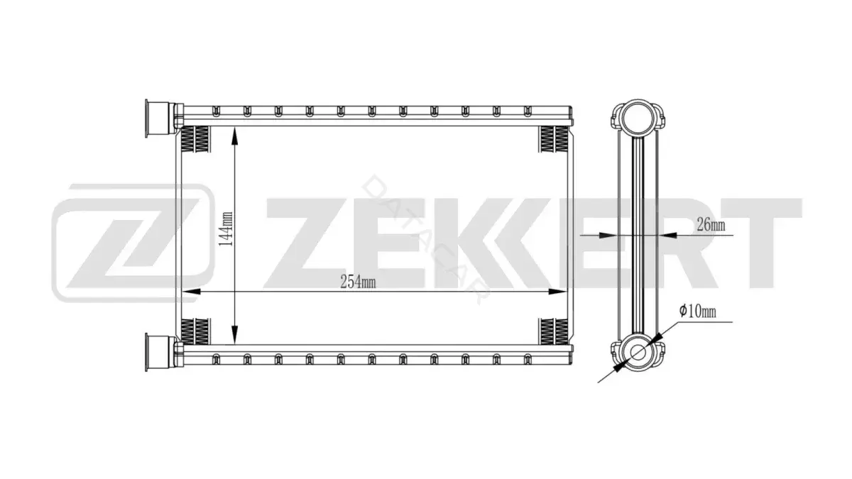 Радиатор печки ZEKKERT MK-5057