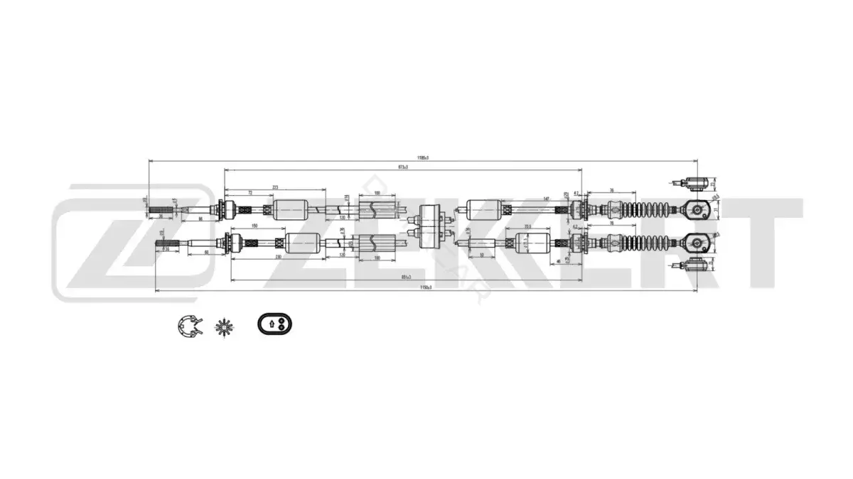 Трос КПП ZEKKERT BZ-1384