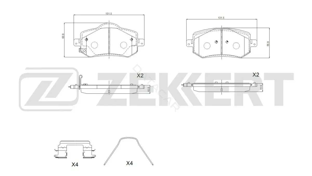Тормозные колодки ZEKKERT BS-1441