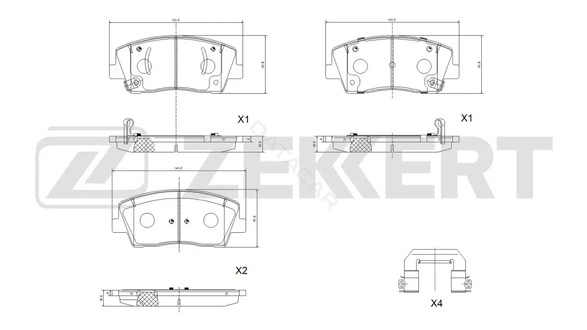 Тормозные колодки ZEKKERT BS-1444