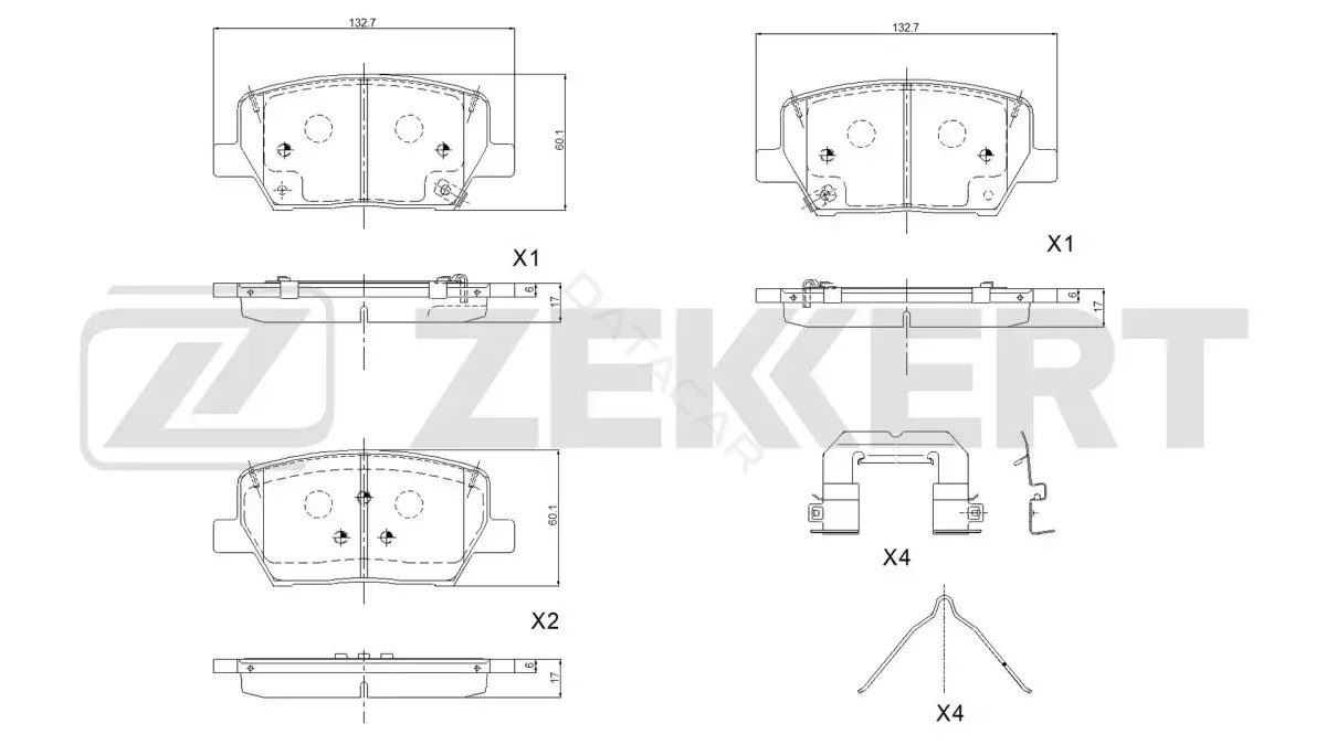 Тормозные колодки ZEKKERT BS-1442