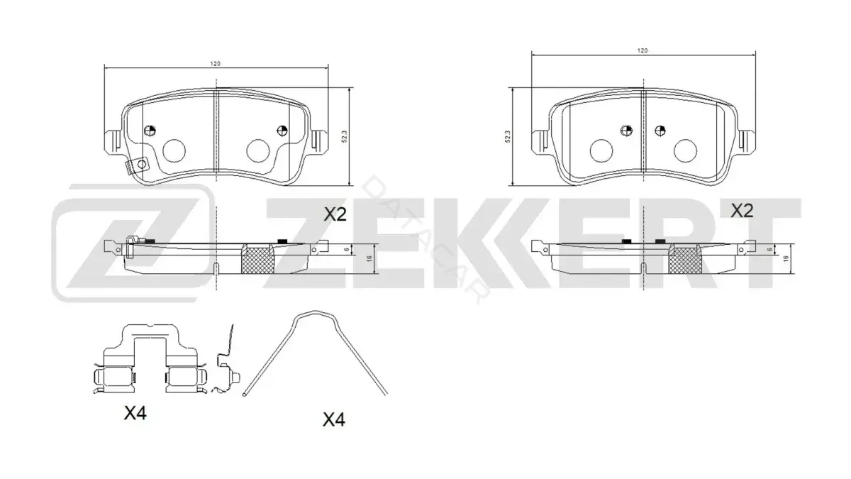 Тормозные колодки ZEKKERT BS-1449
