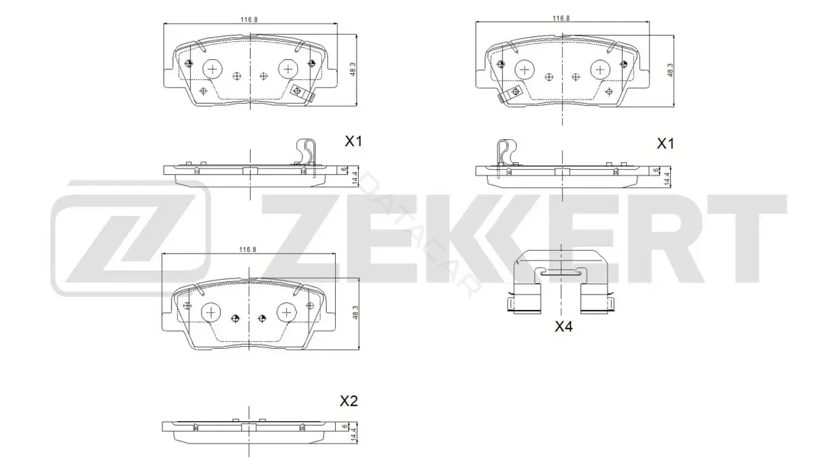 Тормозные колодки ZEKKERT BS-1455