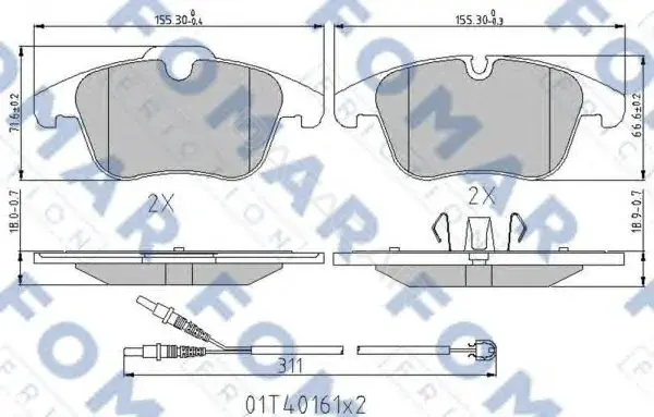 Тормозные колодки FOMAR FO996081