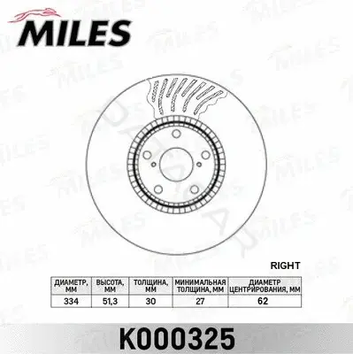 Тормозные диски MILES K000325