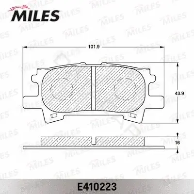 Тормозные колодки MILES E410223