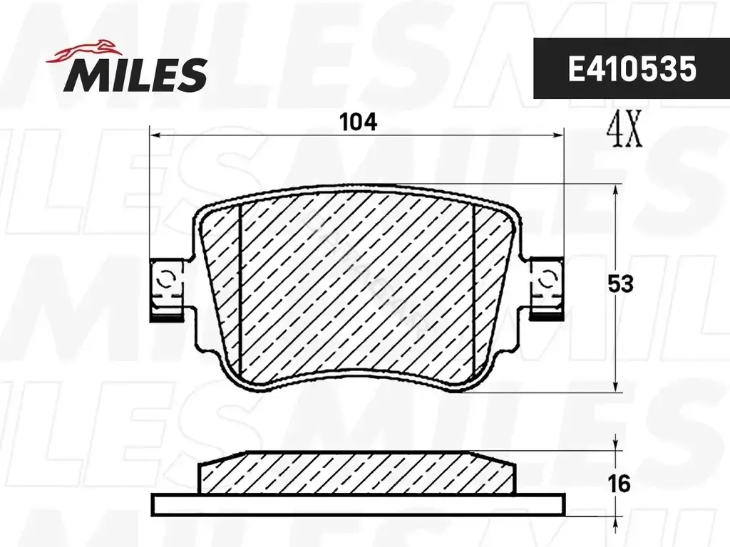Тормозные колодки MILES E410535