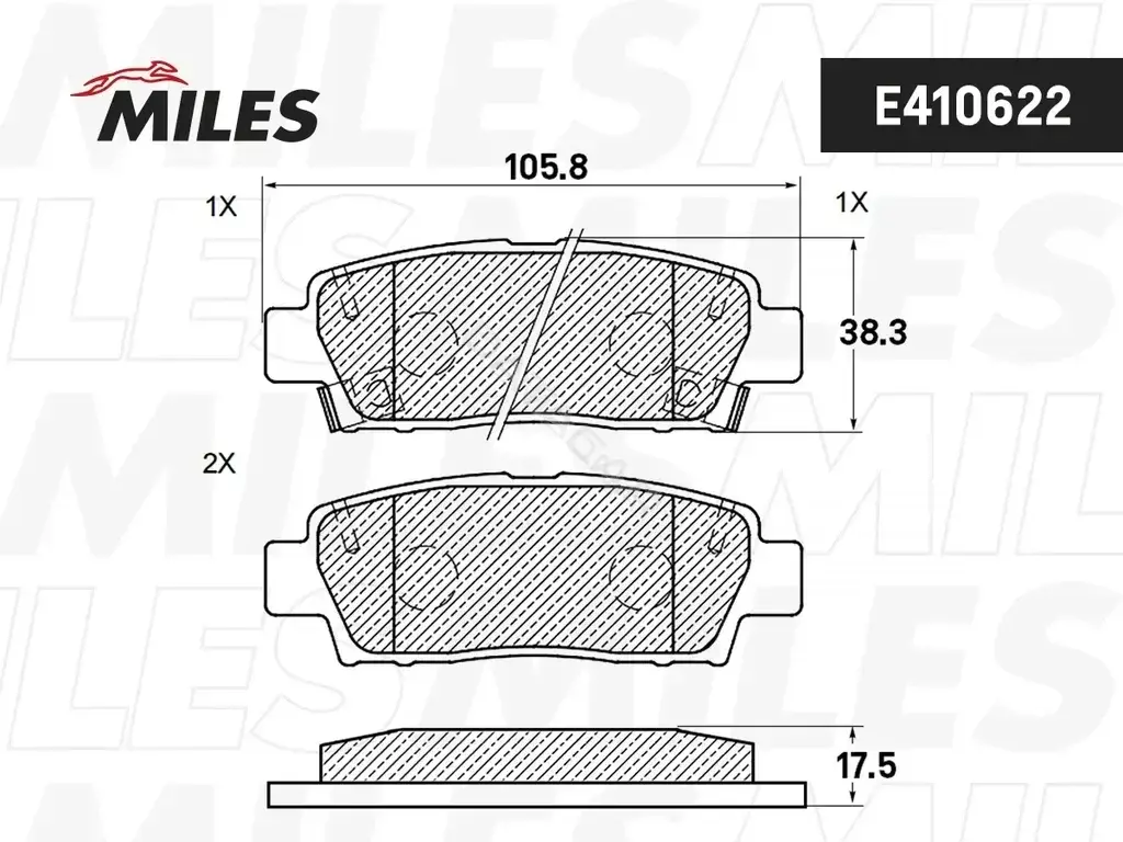 Тормозные колодки MILES E410622
