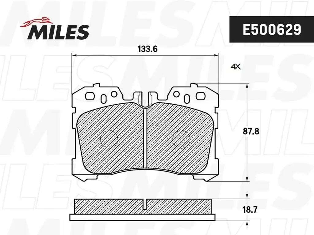 Тормозные колодки MILES E500629