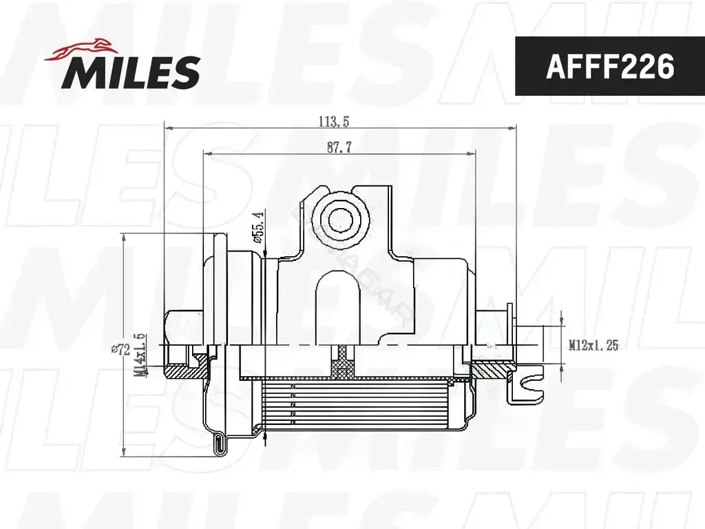 Топливный фильтр MILES AFFF226