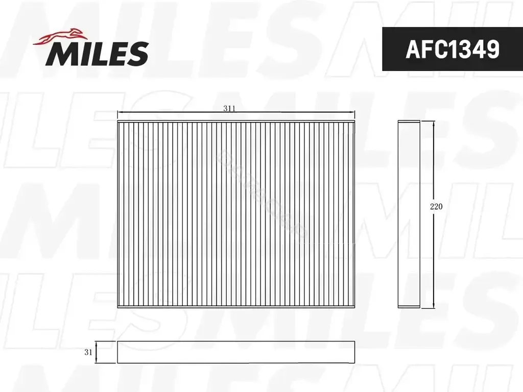 Фильтр салонный MILES AFC1349