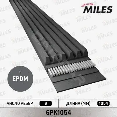 Ремень ручейковый MILES 6PK1054