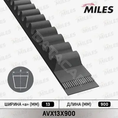 Ремень клиновой MILES AVX13X900