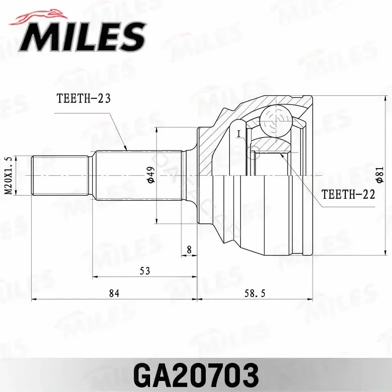 Шрус MILES GA20703