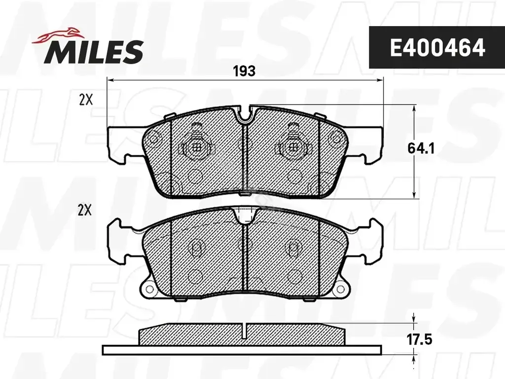 Тормозные колодки MILES E400464