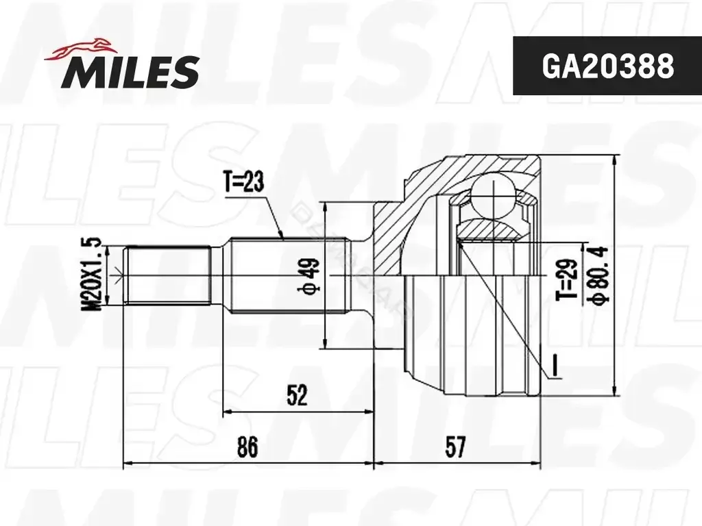Шрус MILES GA20388