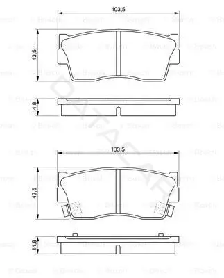 Тормозные колодки BOSCH 0986461750