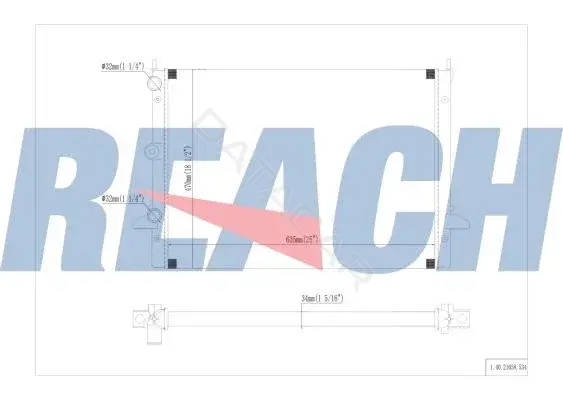 Радиатор охлаждения REACH 1.40.21658.534