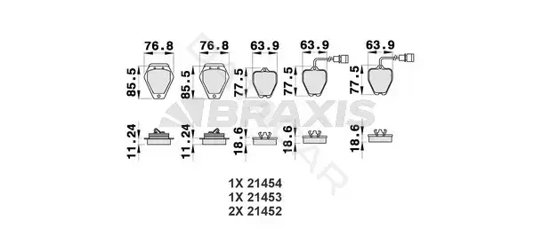Тормозные колодки BRAXIS AB0418
