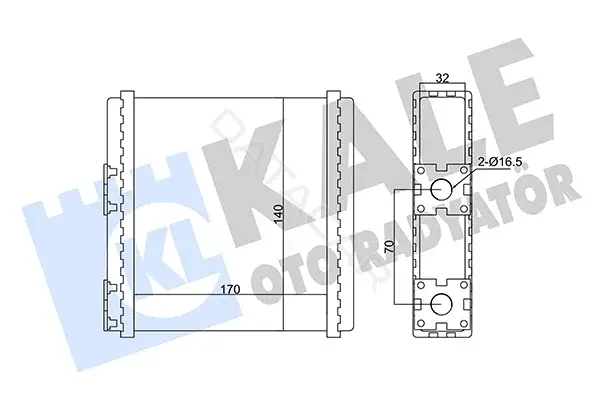 Радиатор печки KALE OTO RADYATÖR 352065