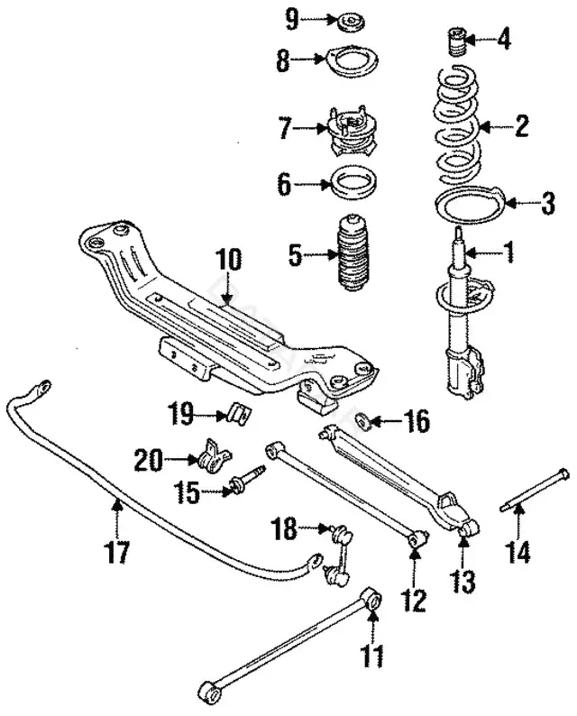 Болт подвески MAZDA GA2A28113A