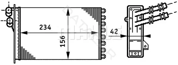 Радиатор печки KNECHT/MAHLE AH72000S