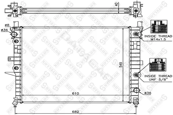 Радиатор охлаждения STELLOX 10-25138-SX