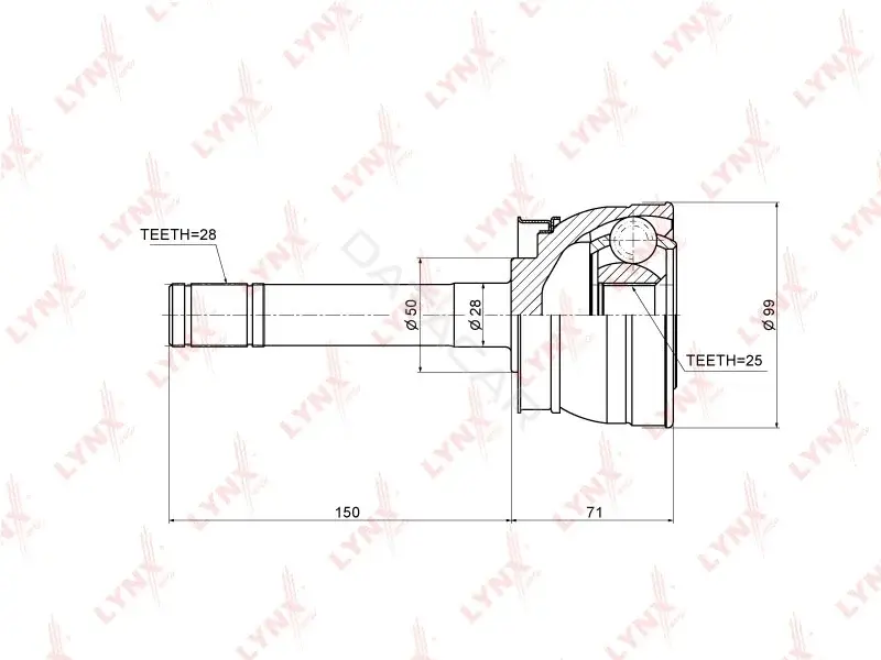 Шрус LYNXAUTO CO-5791