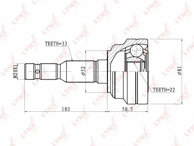 Шрус LYNXAUTO CO-5906