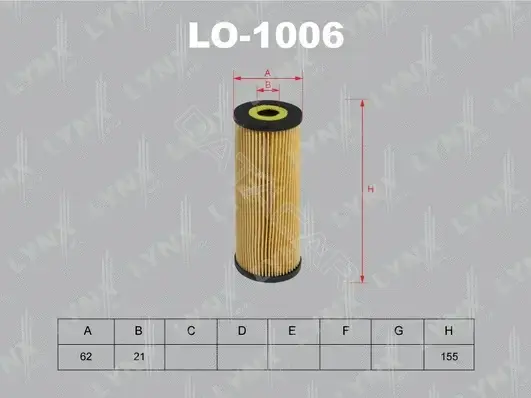 Масляный фильтр LYNXAUTO LO-1006