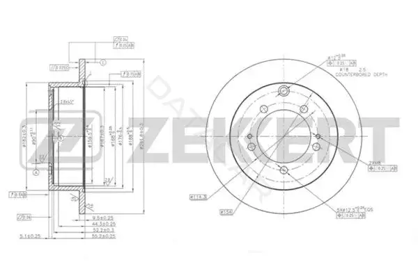 Тормозные диски ZEKKERT BS-5513