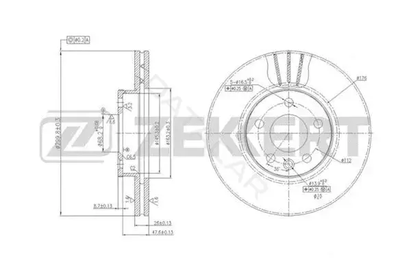 Тормозные диски ZEKKERT BS-5612