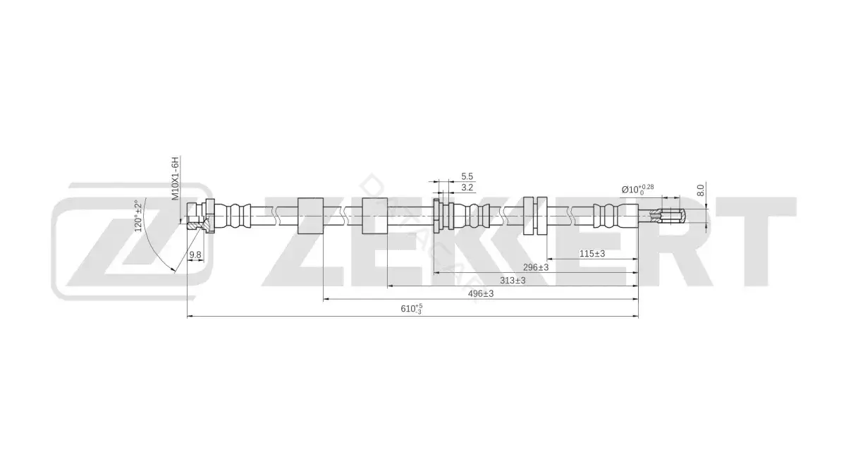 Тормозные шланги ZEKKERT BS-9564