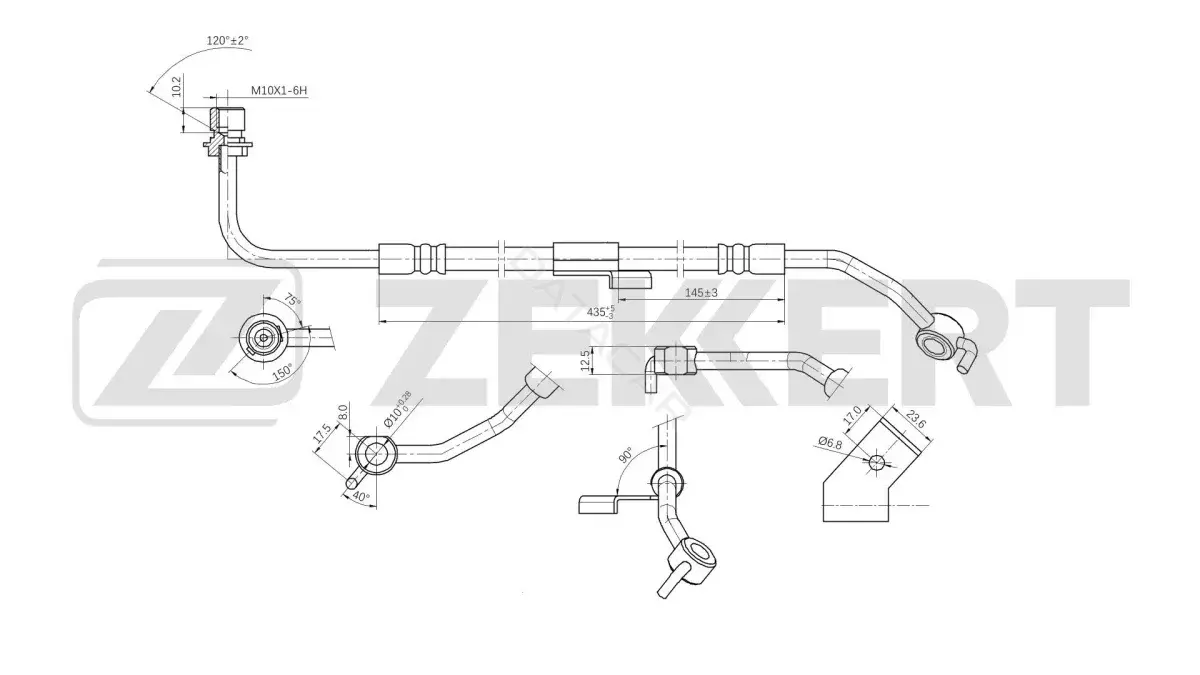 Тормозные шланги ZEKKERT BS-9042