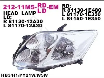 Фары DEPO 212-11M5L-LD-EM