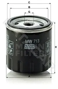 Масляный фильтр MANN MW713
