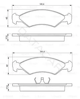 Тормозные колодки BOSCH 0986468570