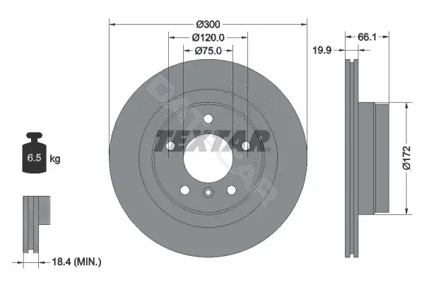Тормозные диски TEXTAR 92133003