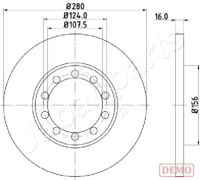 Тормозные диски JAPANPARTS DP-0314C