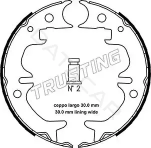 Колодки ручника TRUSTING 115.316